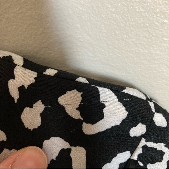 Boohoo Black Leopard Print Dress Size 12 - Picture 3 of 4